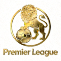 英格兰足球超级联赛标志 - 金色狮子与足球图案